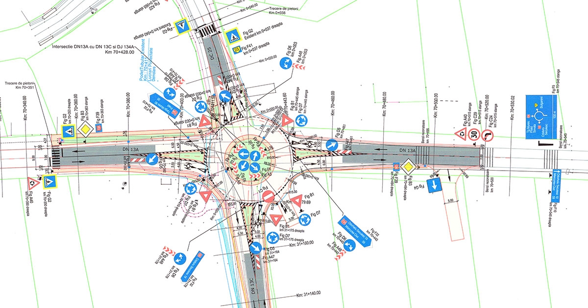 Körforgalom az útkereszteződésben