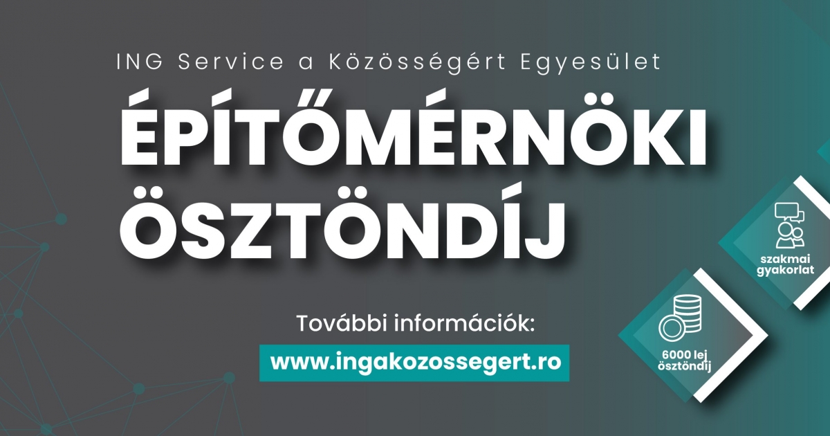 Hatezer lej értékű ösztöndíjat hirdet az ING Service építőmérnök szakos egyetemistáknak
