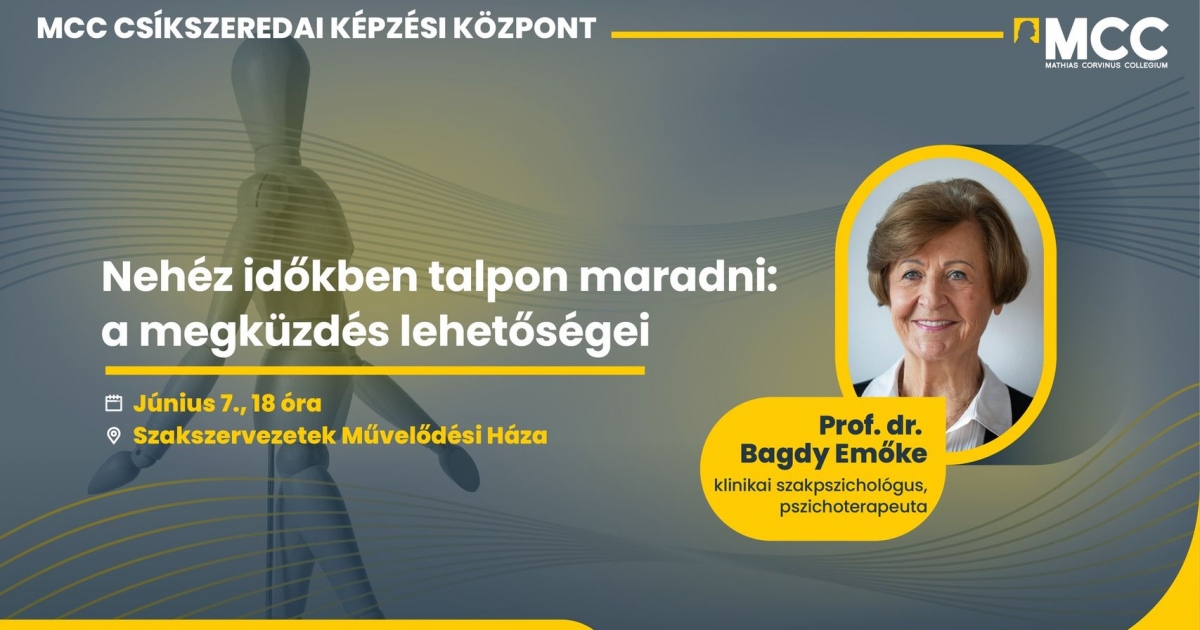 A Hargita Népe ajánlja: Dr. Bagdy Emőke Csíkszeredában