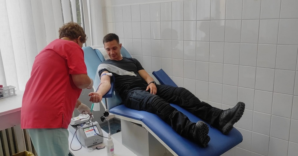 Nagy számban jelentkeztek véradásra a Hargita megyei rendőrök