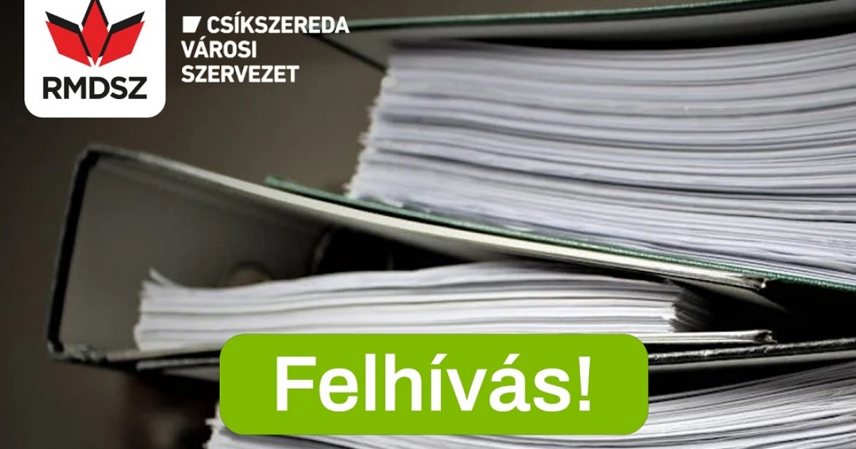 Március 18-ig lehet jelentkezni önkormányzati képviselőnek az RMDSZ csíkszeredai szervezeténél