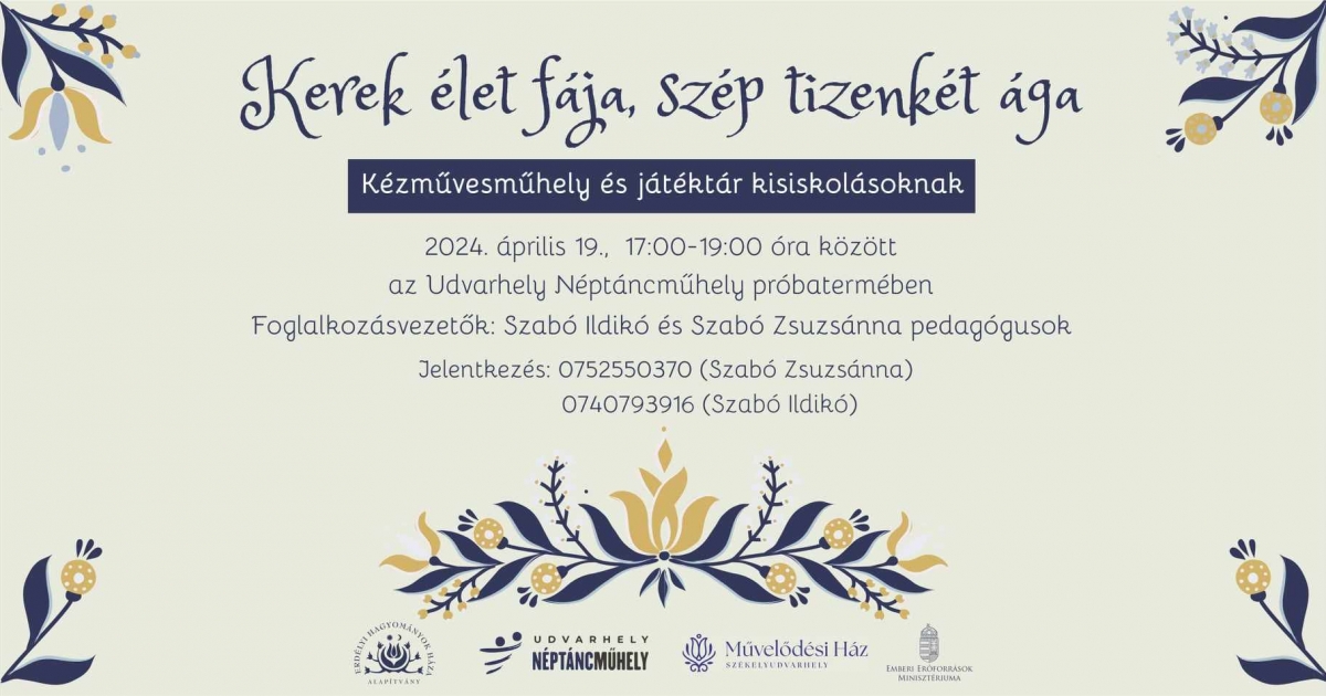 Kézművesműhely kisiskolásoknak