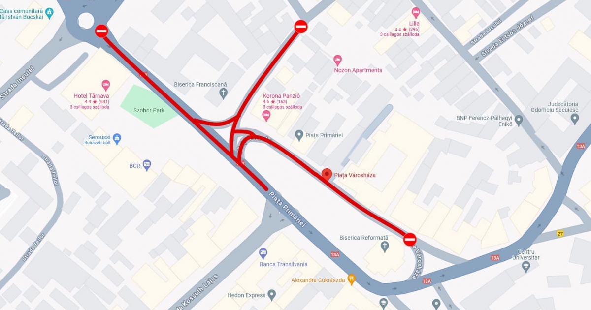 Forgalmi változások és lezárások az Udvarhely Napok idején