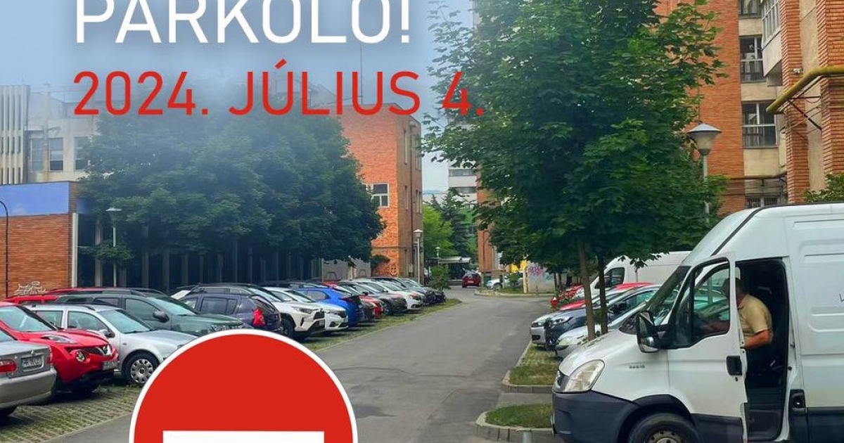 Lezárnak egy parkolót a megyeszékhely központjában a villanyhálózat karbantartása miatt