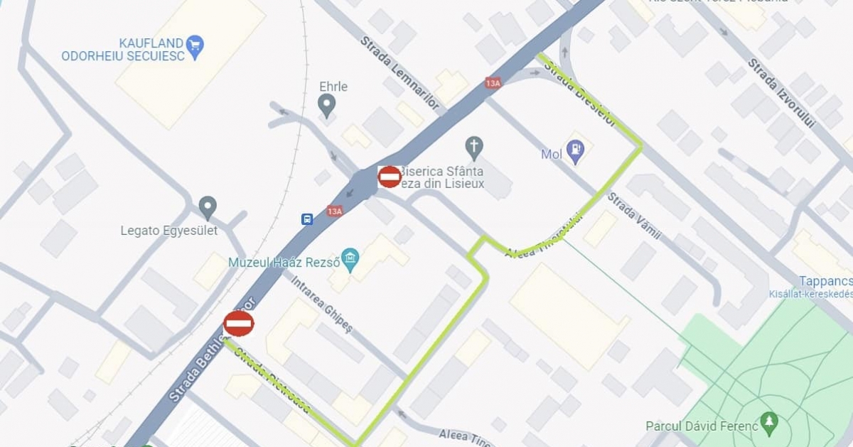 Lezárják szerdán Székelyudvarhelyen a múzeum melletti körforgalom városból kifelé vezető sávját