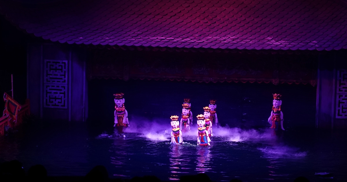 Vízi bábszínház Hanoiban