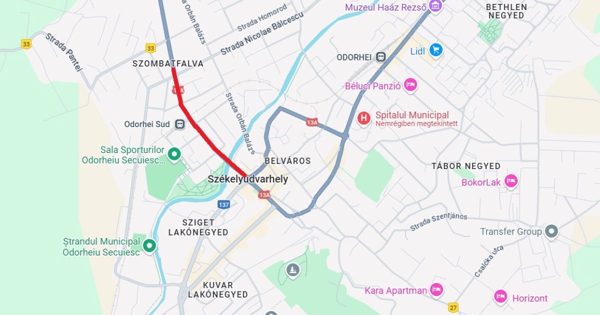 Forgalomkorlátozás lesz érvényben a székelyudvarhelyi Tamási Áron utcában