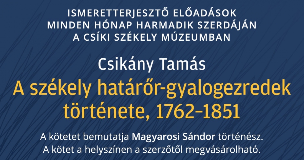 Könyvbemutató a Csíki várórákon