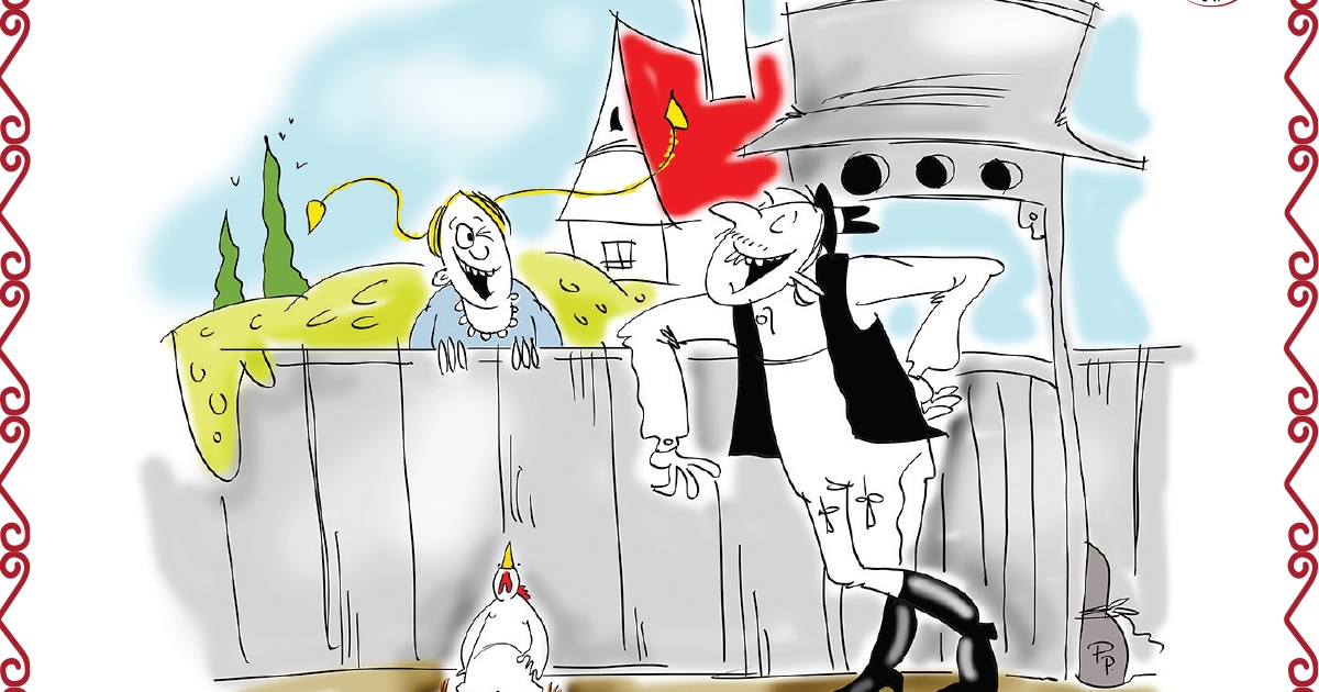 Mikor Pista rajzol, mindig Csürkét majszol.