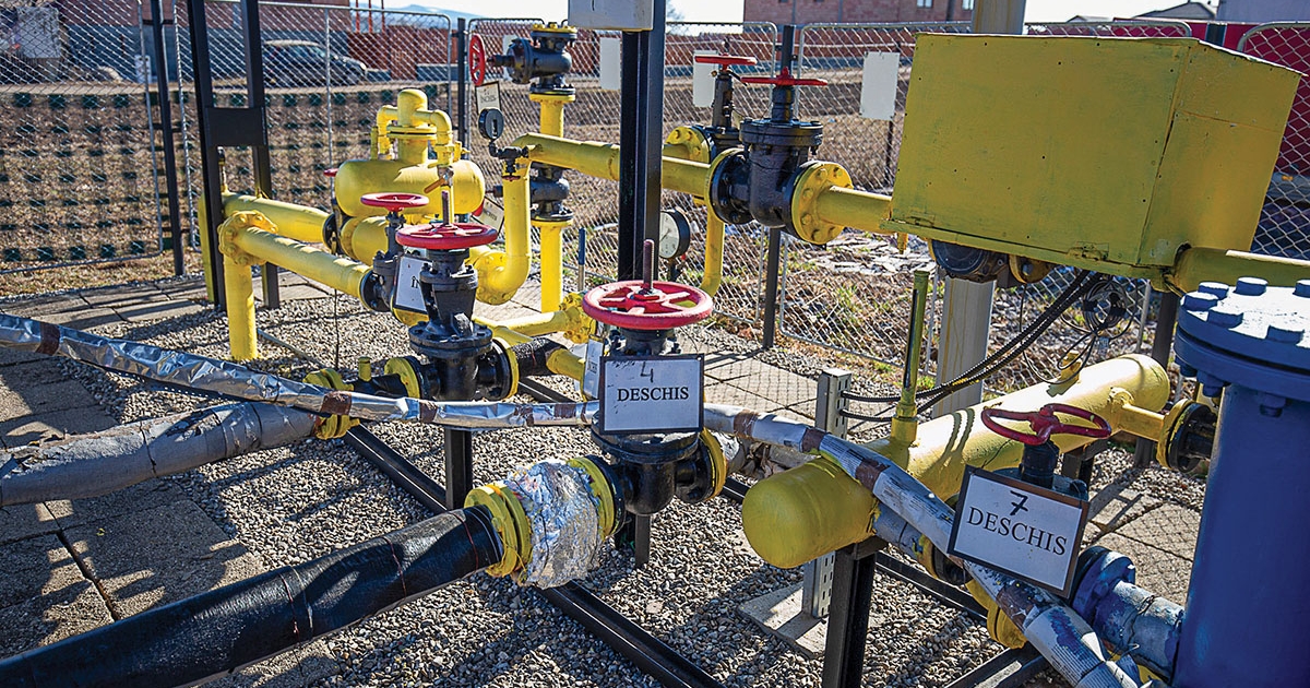 Ereszt a homoródfürdői gázhálózat terve