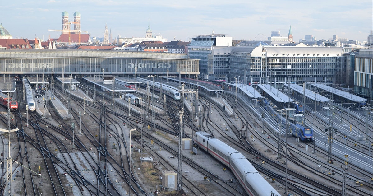 A müncheni főpályaudvaron