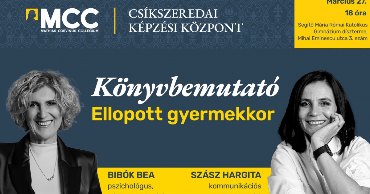Könyvbemutató: Ellopott gyermekkor