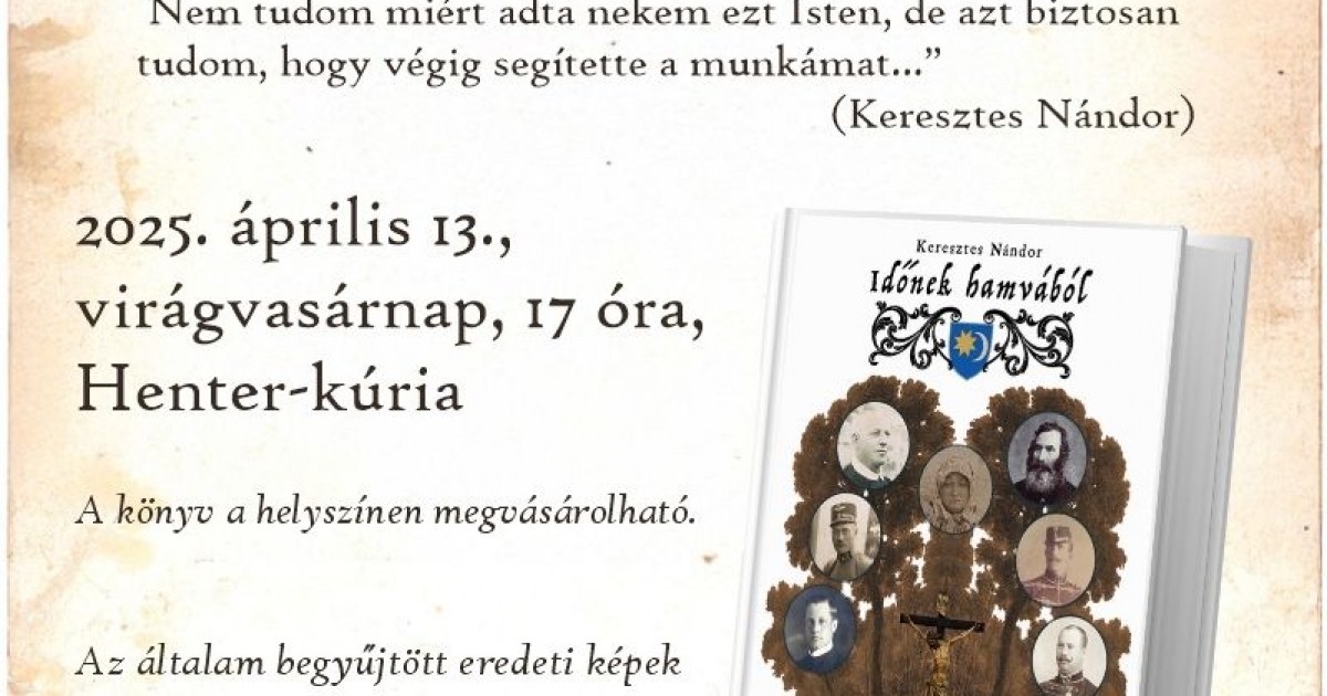 Könyvbemutató: Időnek hamvából