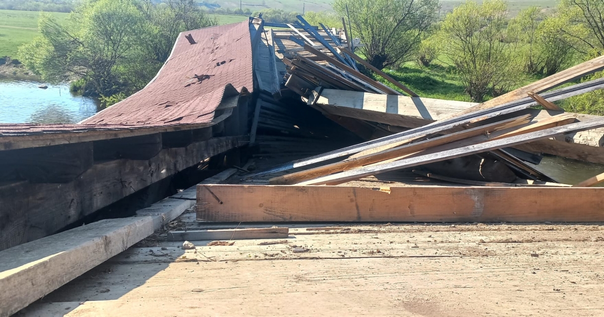 156 év után összeomlott a maroshévízi Urmánczy fedeles híd