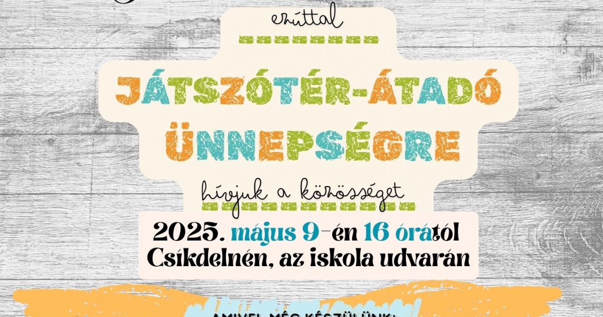 Játszótérátadó ünnepség