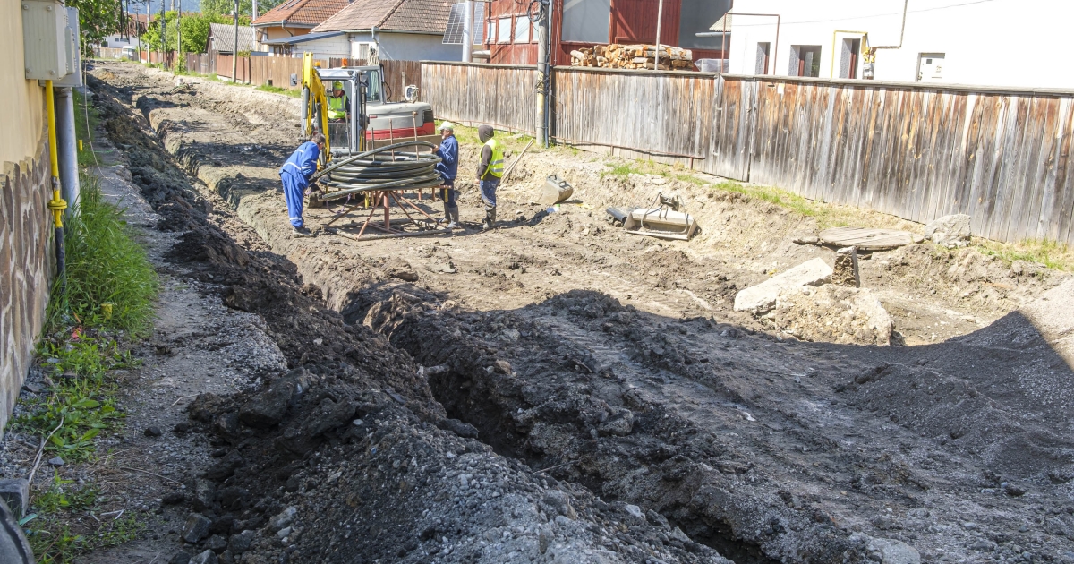 Korszerűsítik az Olt és Sas utcát Csíkszeredában, öt hónapig tartanak a munkálatok