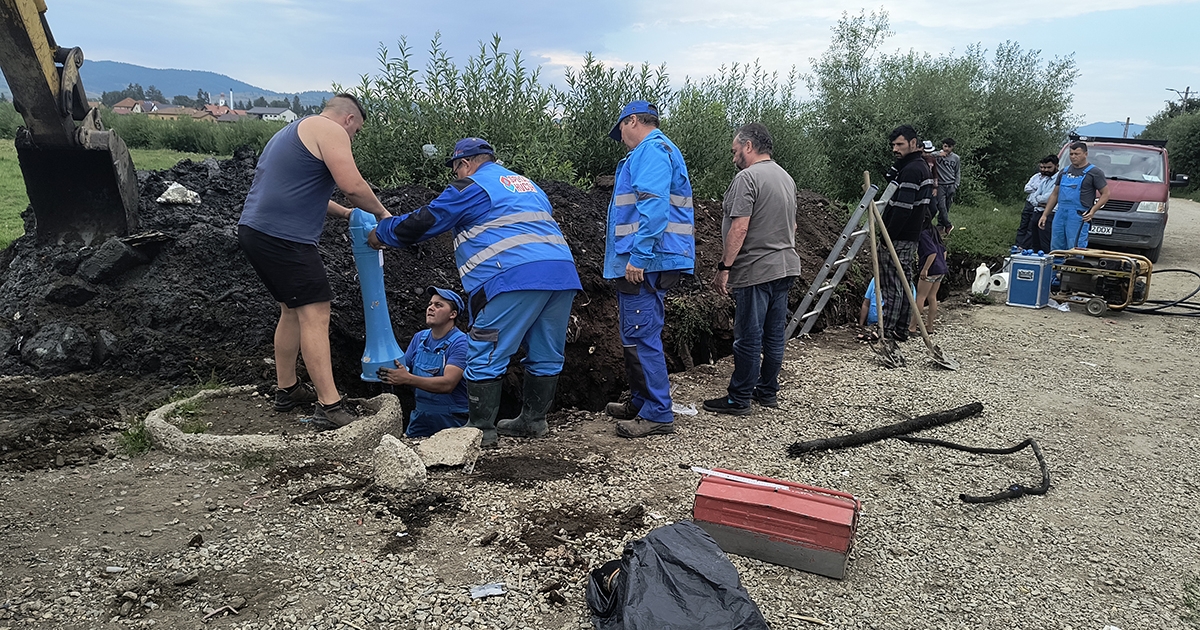 Vízcsap a romatelepen