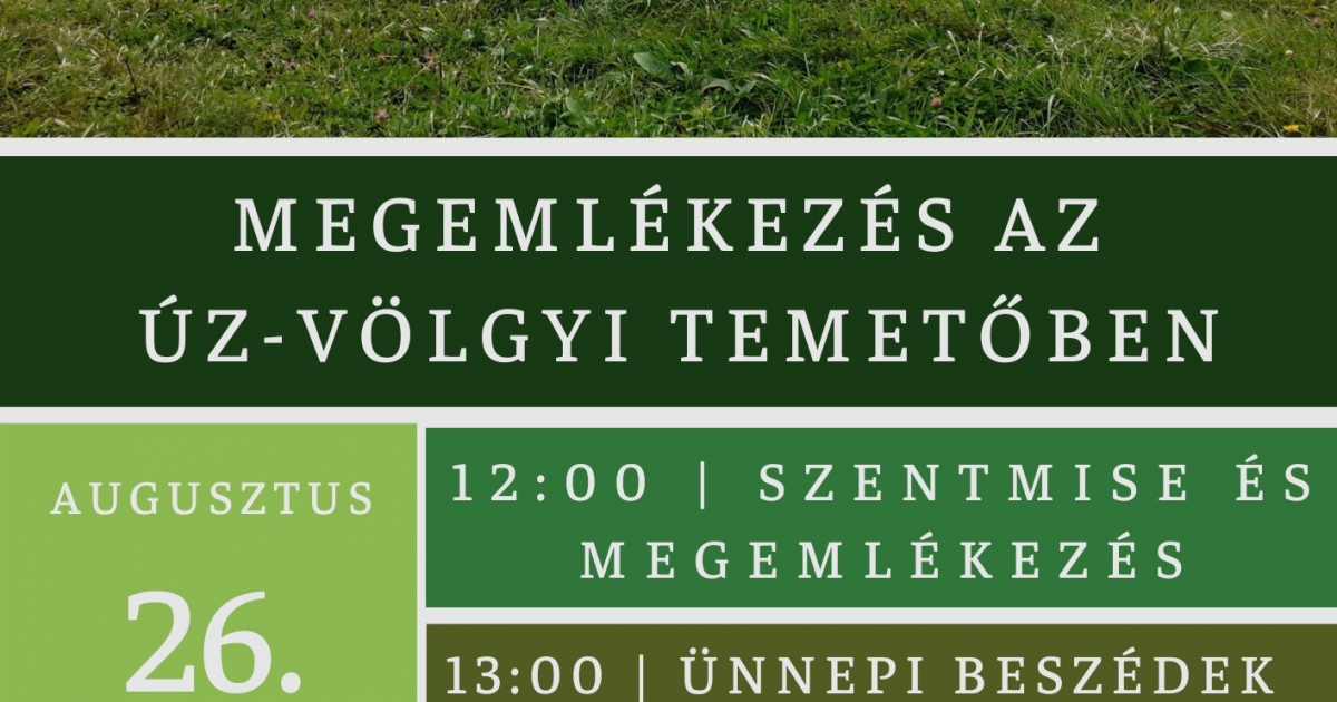 Megemlékezés az Úz-völgyi temetőben