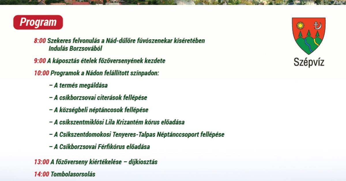 XVIII. Káposztavágás és -vásár Szépvízen