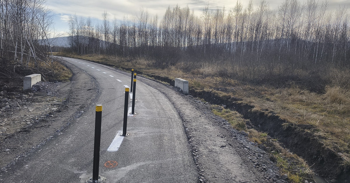 Bicikliút Gyergyóújfalu és Szenéte között