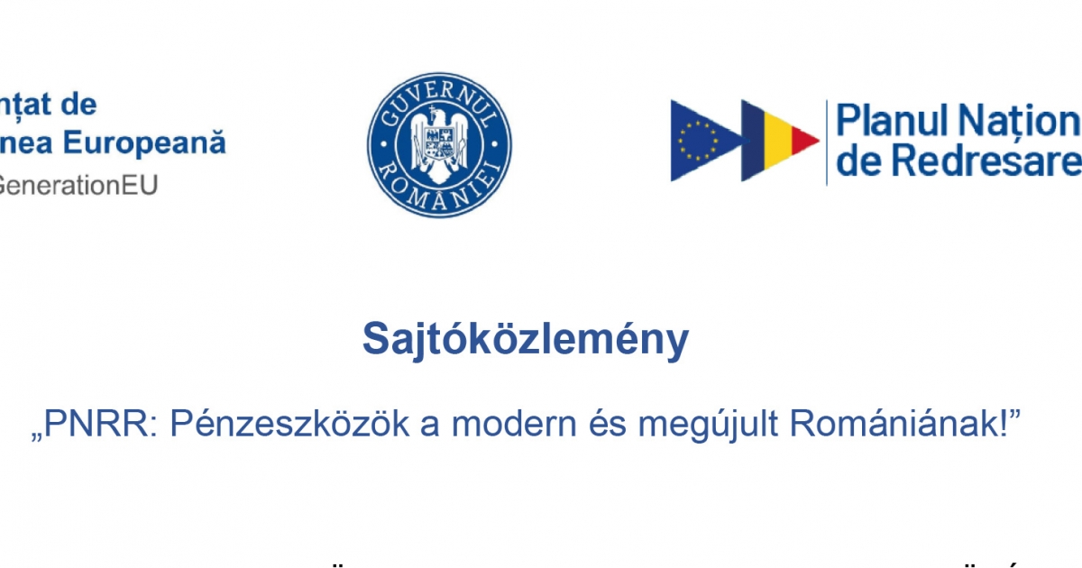PNRR sajtóközlemény Csíkszereda