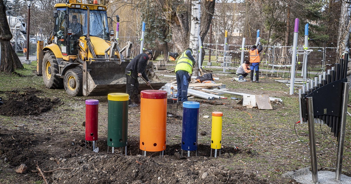 Épül a zenepark a Központi parkban
