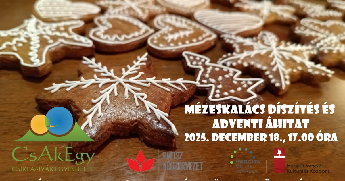 Mézeskalács-díszítés és adventi áhítat