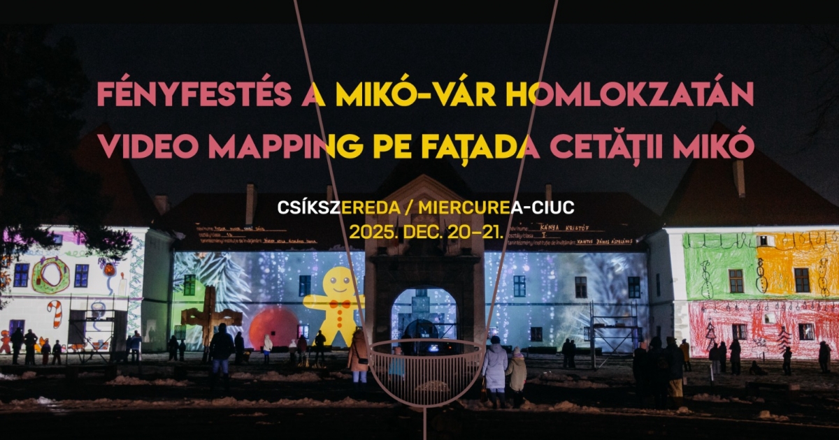 Fényfestés a Mikó-vár homlokzatán