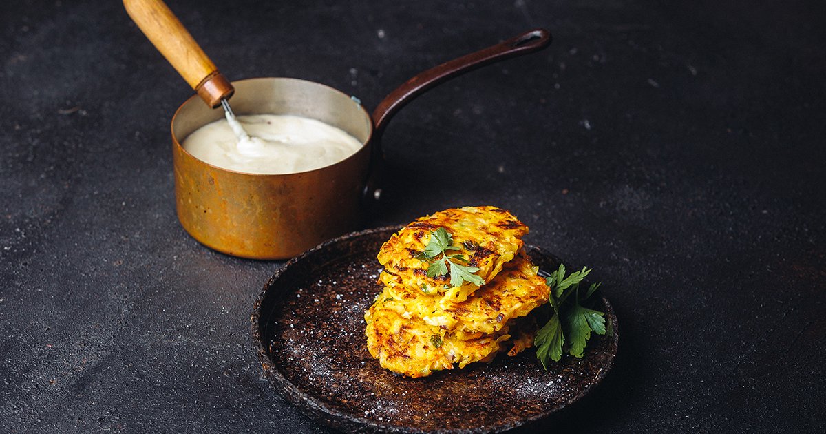 Zöldségfasírt sajtszósszal