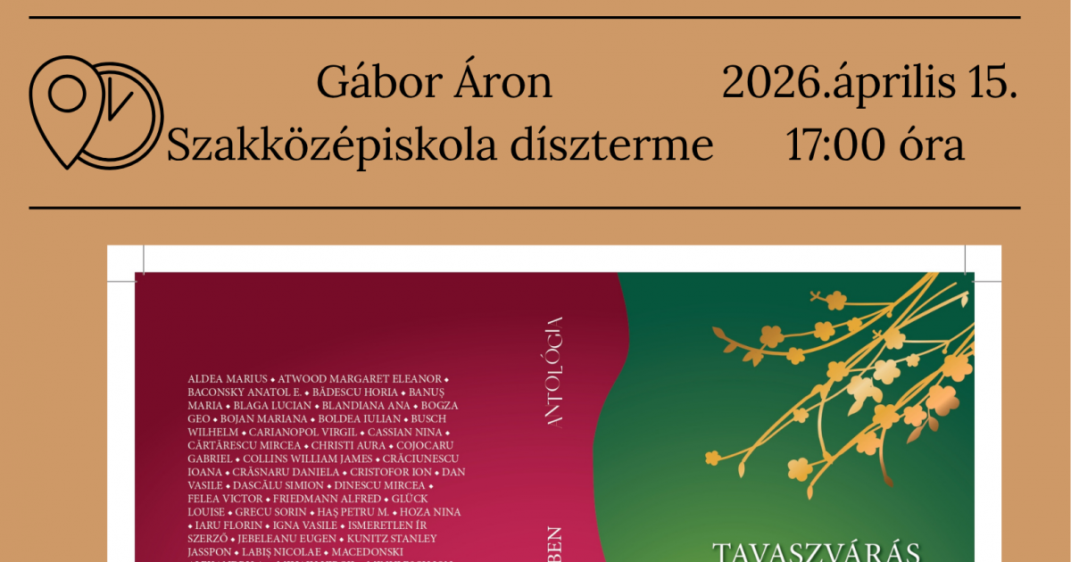 Könyvbemutató: Tavaszvárás a költészet kertjében
