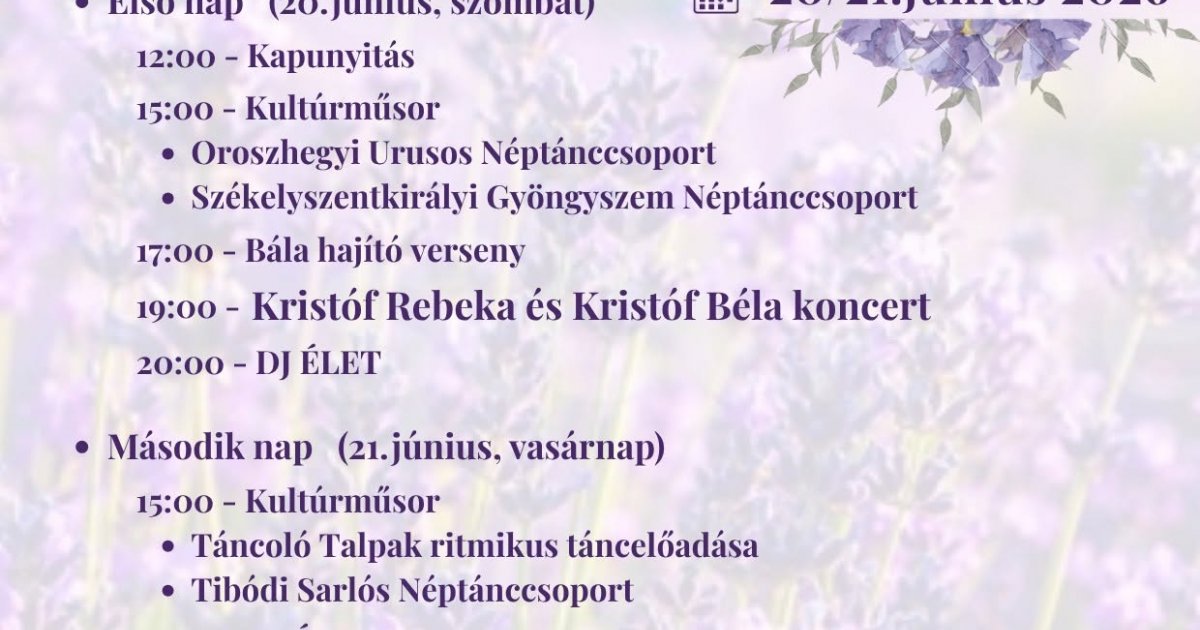 Székelyszentkirályi Levendulafesztivál
