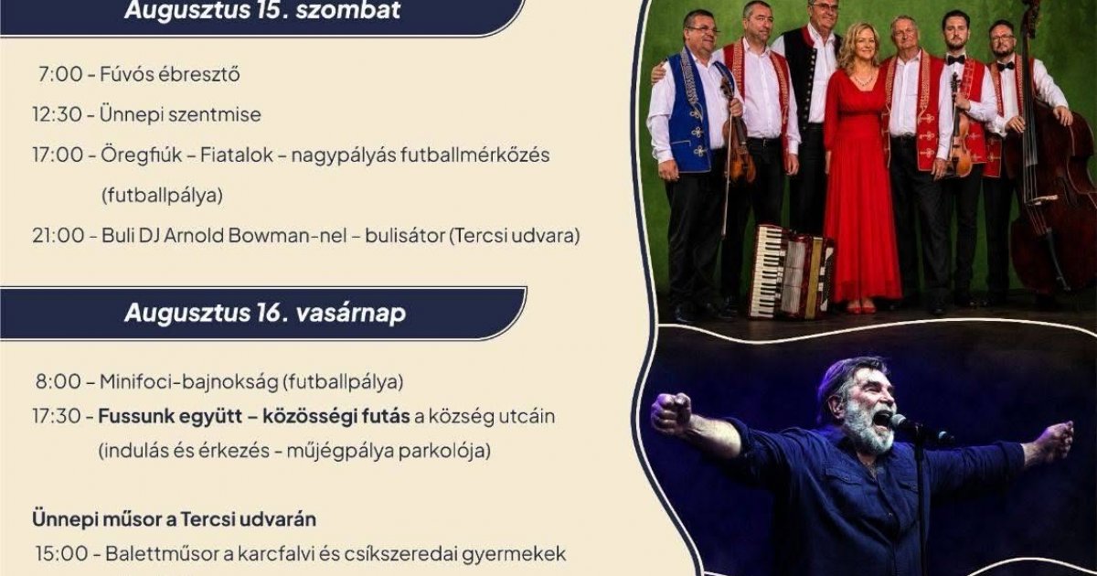 XXVI. Nagyboldogasszony Napok – Csíkkarcfalva