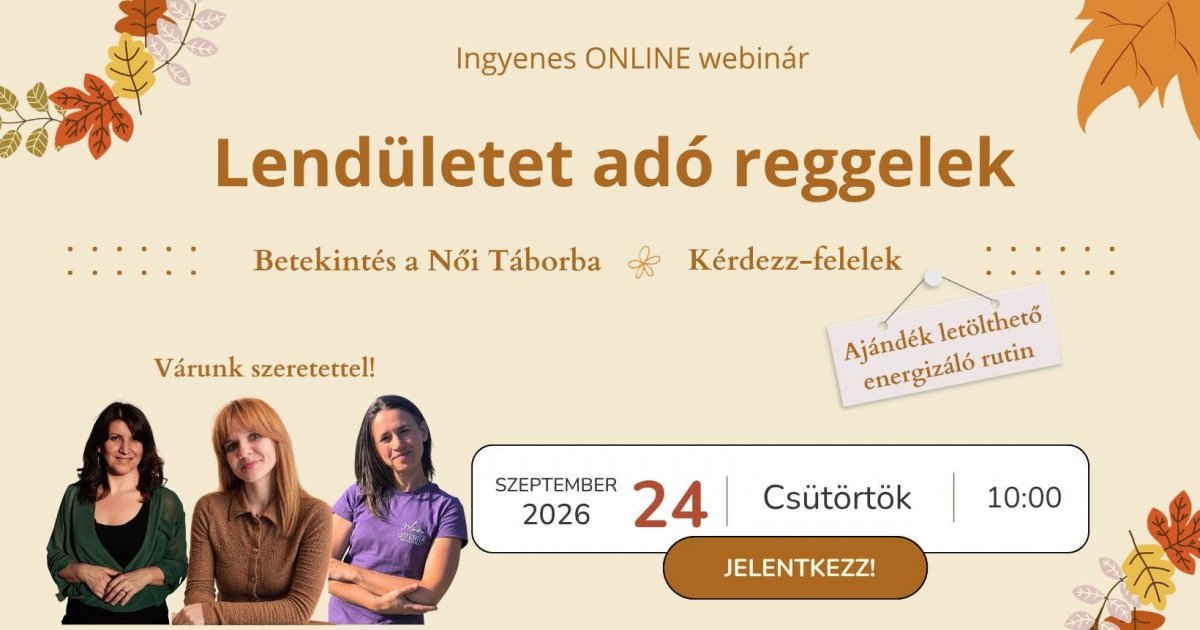 Ingyenes online webinár