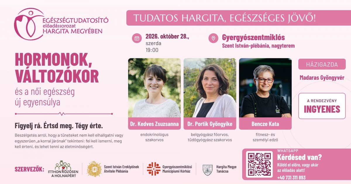 Egészségtudatosító előadás Gyergyószentmiklóson