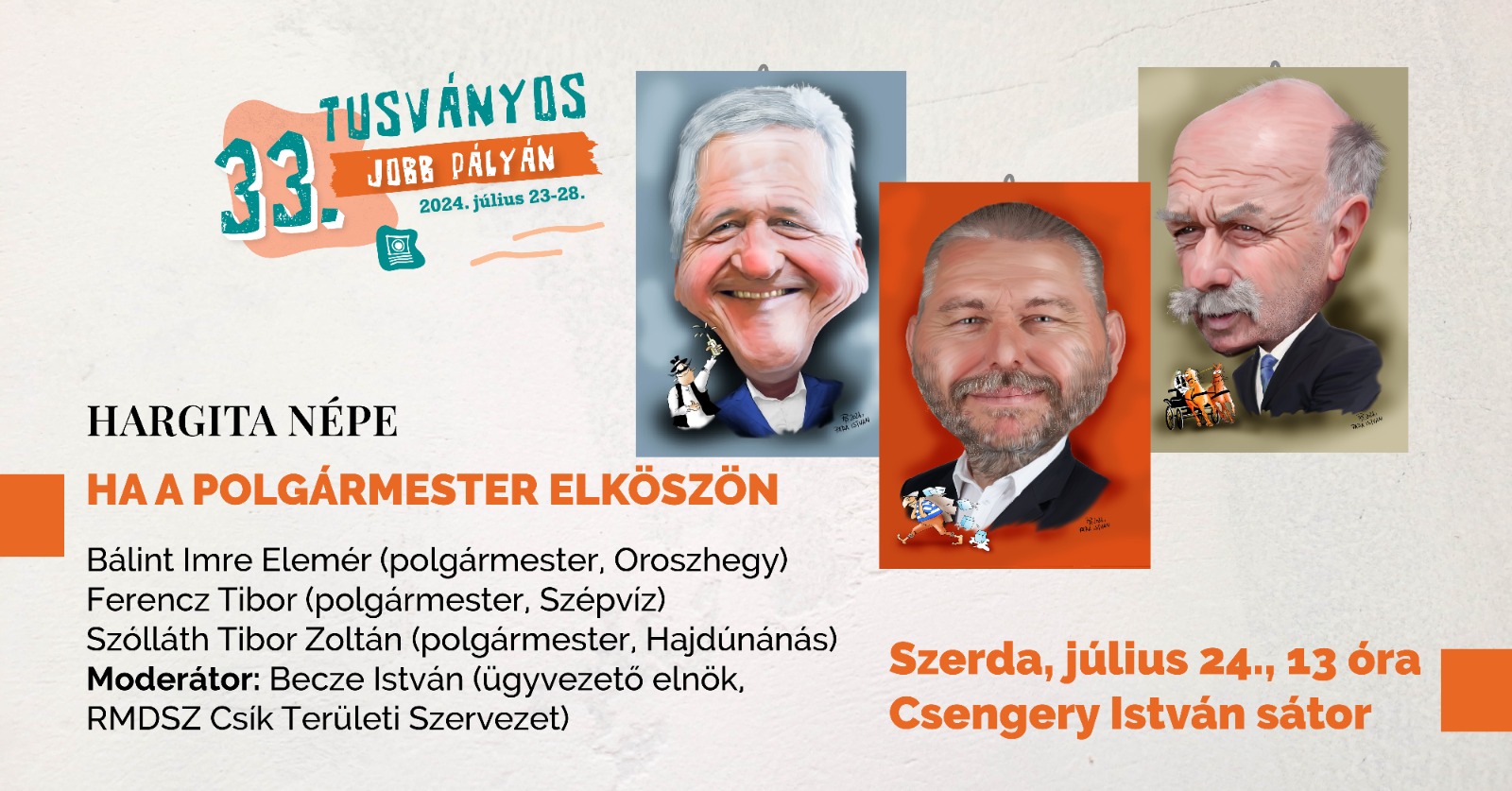 Tusványosi programok szerdán Tusványosi programok szerdán