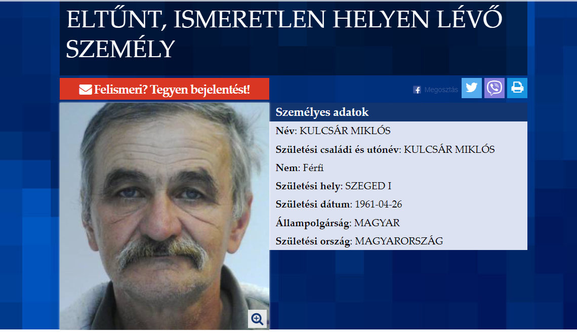 Eltűnt Farkaslakán egy magyarországi férfi, a családja keresi Eltűnt Farkaslakán egy magyarországi férfi, a családja keresi