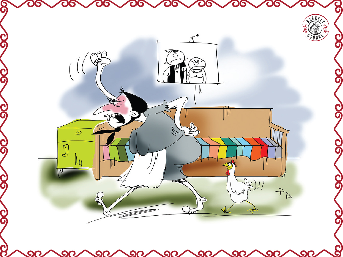 Mikor Pista rajzol, mindig Csürkét majszol.