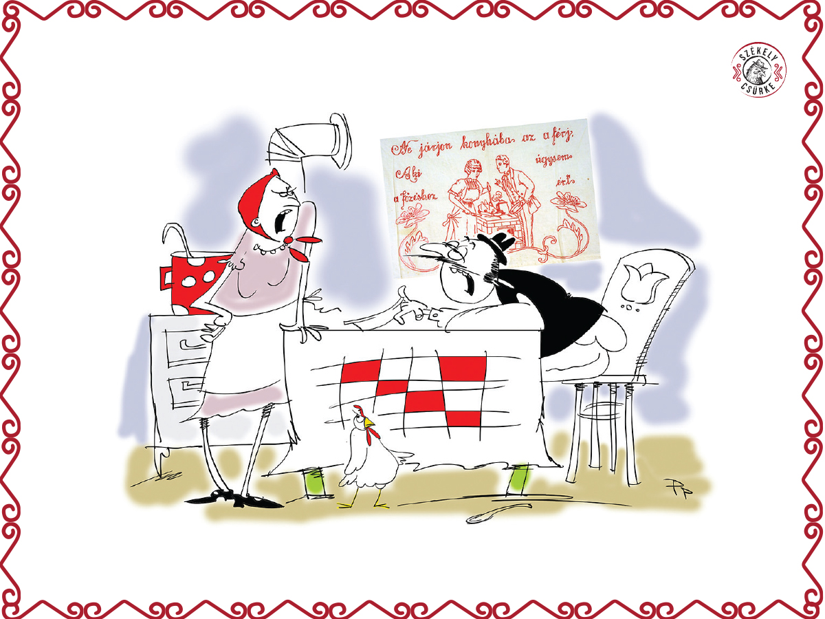 Mikor Pista rajzol, mindig Csürkét majszol.