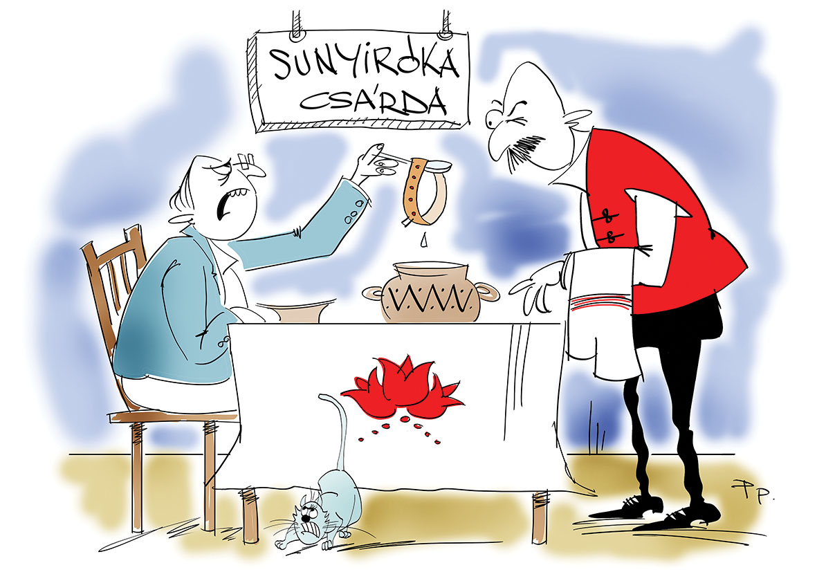 Te Pista, a Csürke a pálinkát mind megitta!