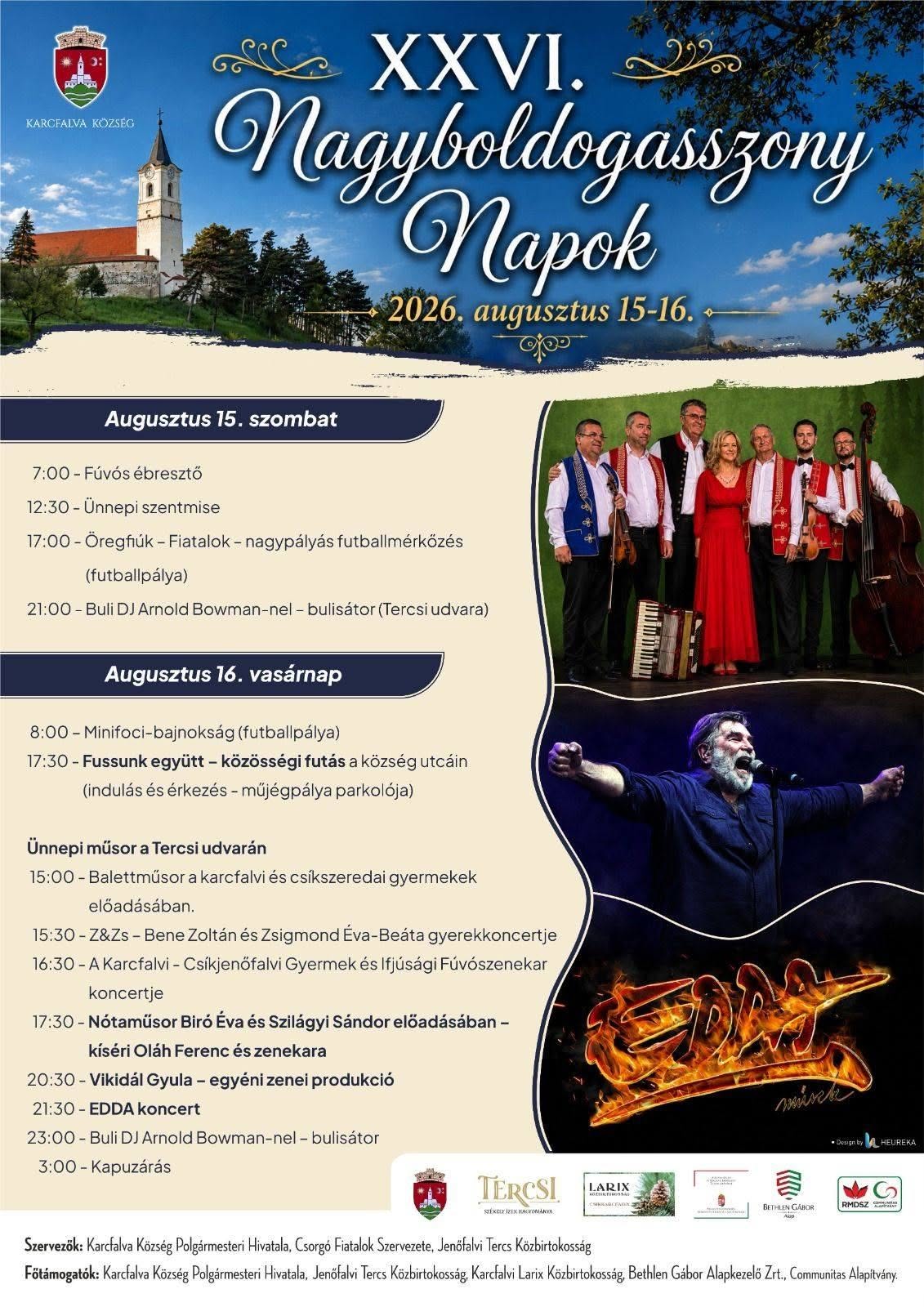 XXVI. Nagyboldogasszony Napok – Karcfalva község XXVI. Nagyboldogasszony Napok – Karcfalva község