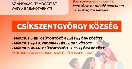 Honosítási karaván Csíkszentgyörgy községben