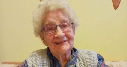 Százéves Maroshévíz legidősebb lakosa, Gröller Mária