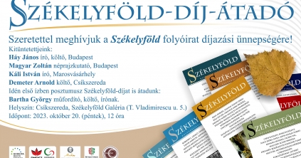 Átadják a Székelyföld-díjakat