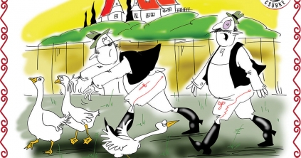 Para Pista, fiatalúr, készül-e a karikatúr'?