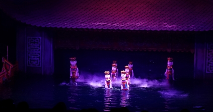 Vízi bábszínház Hanoiban