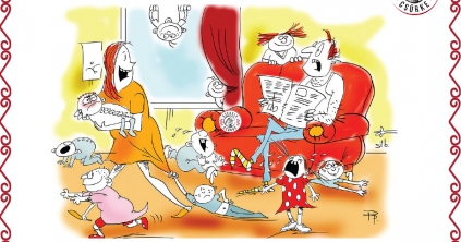 Mikor Pista rajzol, mindig Csürkét majszol.