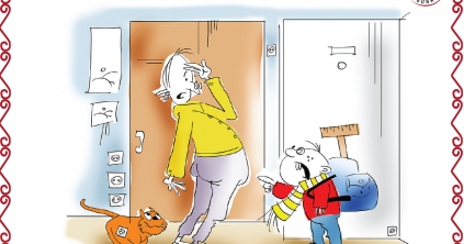 Mikor Pista rajzol, mindig Csürkét majszol.