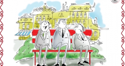 Mikor Pista rajzol, mindig Csürkét majszol.