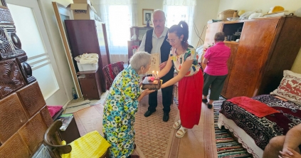 Köszöntötték a százéves Kocsis Rozáliát