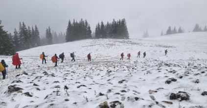 Hóban, szélben, kitartóan